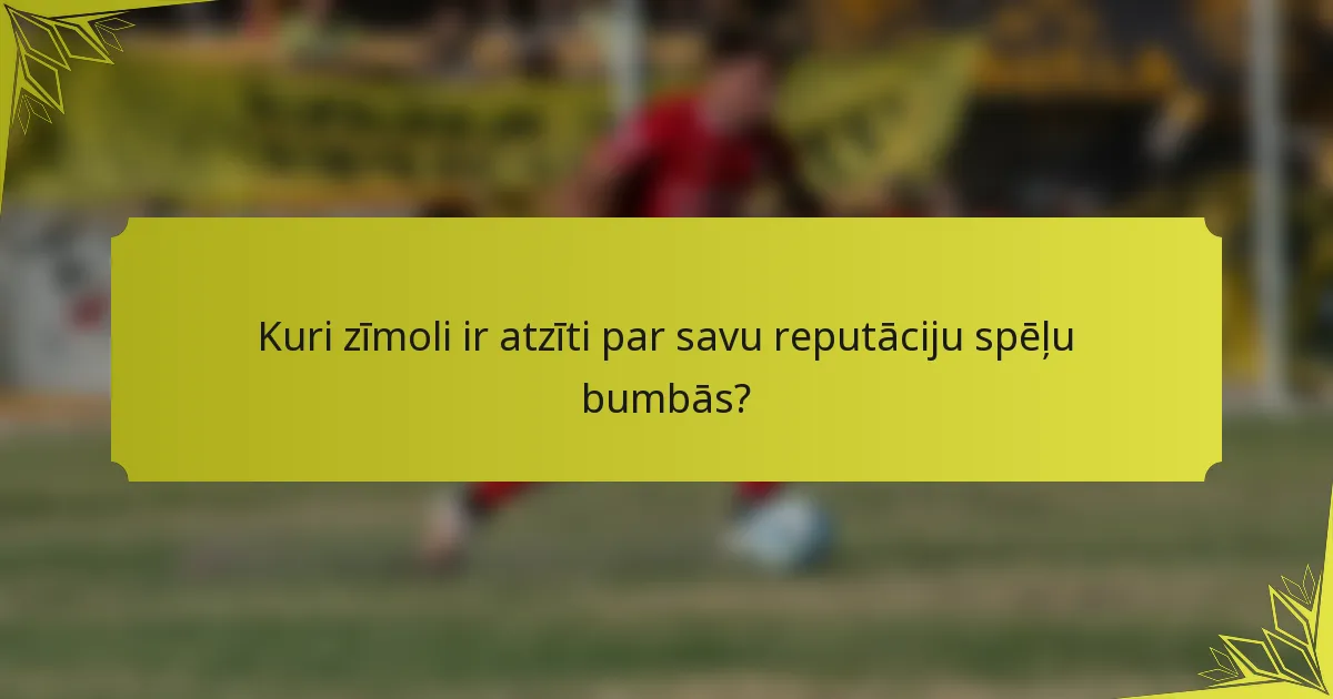Kuri zīmoli ir atzīti par savu reputāciju spēļu bumbās?
